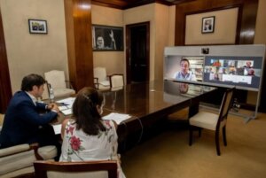Reunión virtual junto a Kicillof y García con autoridades de la CEDU y empresarios de la Vivienda